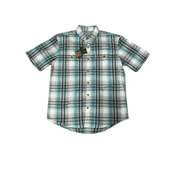 GH Bass and Co Plaid Short Sleeve Hiking‎ Shirt, M, #599-V - Picture 2 of 3